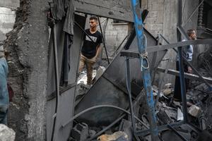MEDIO ORIENTE-GAZA-CAMPAMENTO DE REFUGIADOS DE AL-SHATI-BOMBARDEO-DAÑOS
