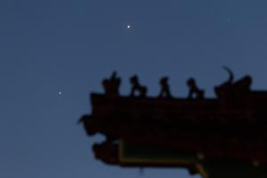 CHINA-HEILONGJIANG-VISTA DEL CIELO-VENUS Y JUPITER
