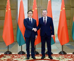 BIELORRUSIA-MINSK-CHINA-HAN ZHENG-PRIMER MINISTRO BIELORRUSO-REUNION