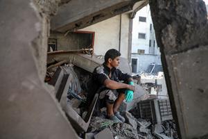MEDIO ORIENTE-GAZA-CAMPAMENTO DE REFUGIADOS DE AL-SHATI-BOMBARDEO-DAÑOS