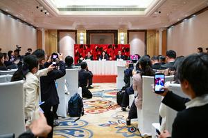 CHINA-BEIJING-KMT-CONFERENCIA DE PRENSA