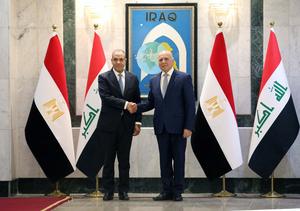 IRAK-BAGDAD-MINISTRO DE RELACIONES EXTERIORES EGIPCIO-VISITA