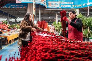 CHINA-YUNNAN-KUNMING-DOUNAN-MERCADO DE FLORES