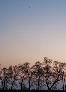 CHINA-HEILONGJIANG-VISTA DEL CIELO-LUNA Y VENUS