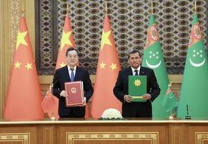 TURKMENISTAN-ASJABAD-MEREDOV-CHINA-DING XUEXIANG-CONVERSACIONES-COMITE DE COOPERACION-REUNION