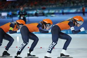ITALIA-MILAN-JUEGOS OLIMPICOS DE INVIERNO-PATINAJE DE VELOCIDAD-PERSECUCION POR EQUIPOS FEMENINO-CUARTOS DE FINAL