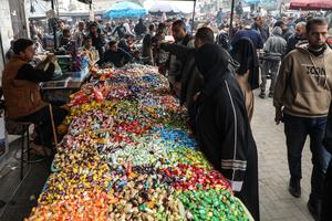 MEDIO ORIENTE-CIUDAD DE GAZA-EID AL-FITR-PREPARATIVOS