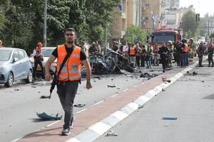 ISRAEL-RAMAT GAN-IRAN-ATAQUE CON MISIL-SECUELAS