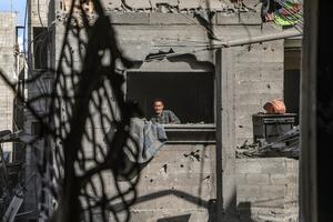 MEDIO ORIENTE-GAZA-CAMPAMENTO DE REFUGIADOS DE AL-SHATI-BOMBARDEO-DAÑOS