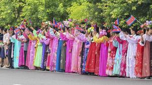 RPDC-PYONGYANG-CHINA-XI JINPING-KIM JONG UN-GRAN CEREMONIA DE DESPEDIDA