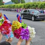 RPDC-PYONGYANG-CHINA-XI JINPING-KIM JONG UN-GRAN CEREMONIA DE DESPEDIDA