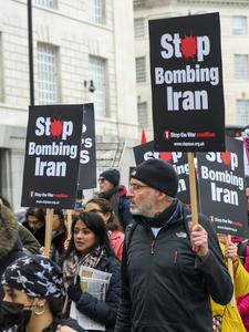 REINO UNIDO-LONDRES-ATAQUES DE EEUU E ISRAEL-PROTESTA