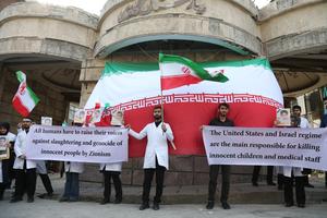 IRAN-TEHERAN-HOSPITAL DAÑADO-PROTESTA