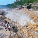 CHINA-SHANXI-JIXIAN-CATARATA DE HUKOU-TEMPORADA DE AGUAS ALTAS
