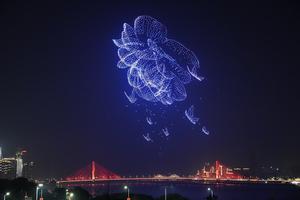 CHINA-JIANGXI-NANCHANG-ESPECTACULO DE DRONES