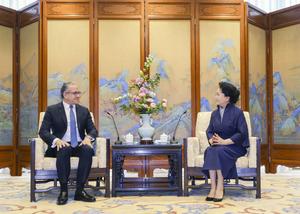 CHINA-BEIJING-PENG LIYUAN-DIRECTOR GENERAL DE LA UNESCO-REUNION