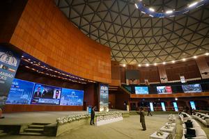 PAKISTAN-ISLAMABAD-EEUU-IRAN-CONVERSACIONES-CENTRO DE PRENSA