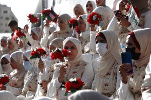 MEDIO ORIENTE-CIUDAD DE GAZA-BODA COLECTIVA