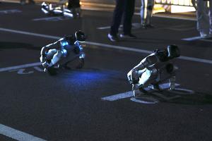 CHINA-BEIJING-MEDIO MARATON DE ROBOTS HUMANOIDES DE E-TOWN-PRUEBA