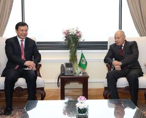 EGIPTO-CAIRO-XINHUA-FU HUA-LIGA ARABE-SECRETARIO GENERAL-REUNION