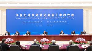 CHINA-BEIJING-LI QIANG-REPRESENTANTES DE LA COMUNIDAD EMPRESARIAL ESTADOUNIDENSE-REUNION