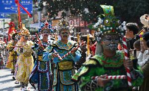 CHINA-GUANGDONG-JIEYANG-FERIA DEL TEMPLO-PRESENTACIONES