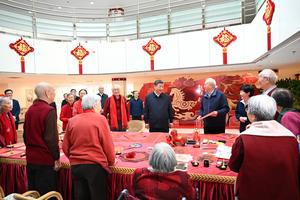 CHINA-BEIJING-XI JINPING-FIESTA DE LA PRIMAVERA-INSPECCION