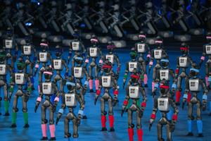 CHINA-BEIJING-JUEGOS MUNDIALES DE ROBOTS HUMANOIDES-CEREMONIA DE INAUGURACION