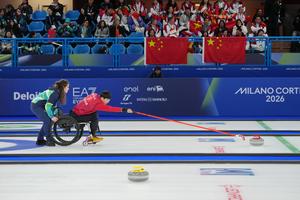 ITALIA-CORTINA D'AMPEZZO-JUEGOS PARALIMPICOS DE INVIERNO-CURLING EN SILLA DE RUEDAS-DOBLES MIXTOS-ENCUENTRO POR LA MEDALLA DE ORO-CHINA VS REPUBLICA DE COREA