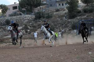 MEDIO ORIENTE-HEBRON-CABALLOS-CARRERA
