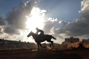 MEDIO ORIENTE-HEBRON-CABALLOS-CARRERA