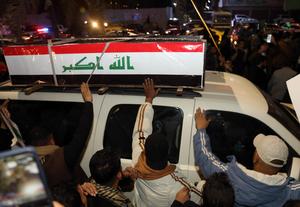 IRAK-BAGDAD-MIEMBROS DE GRUPO PARAMILITAR-FUNERAL