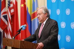 ONU-GUTERRES-ENCUENTRO CON LA PRENSA-TRANSPORTE MARITIMO