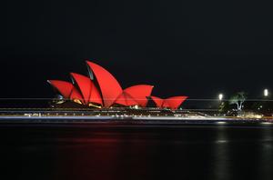 AUSTRALIA-SIDNEY-CASA DE LA OPERA-ILUMINACION-AÑO NUEVO CHINO