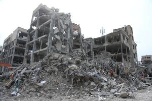 IRAN-TEHERAN-VIVIENDAS DESTRUIDAS