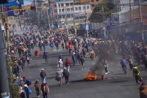 BOLIVIA-EL ALTO-BLOQUEOS-ENFRENTAMIENTOS