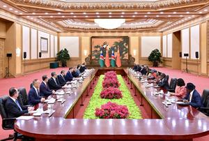 CHINA-BEIJING-XI JINPING-PRESIDENTA DE NAMIBIA-CONVERSACIONES