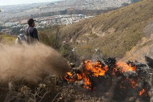 ECUADOR-POMASQUI-INCENDIO FORESTAL