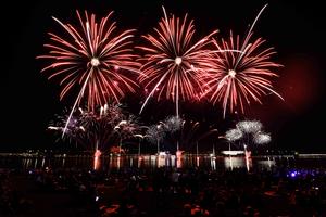 AUSTRALIA-CANBERRA-ESPECTACULO DE FUEGOS ARTIFICIALES