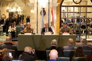 LIBANO-BEIRUT-SECRETARIO GENERAL DE LA ONU-CONFERENCIA DE PRENSA