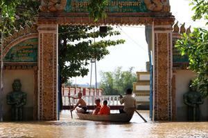 CAMBOYA-KRATIE-RIO MEKONG-INUNDACION