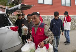 CHINA-XIZANG-XIGAZE-AVALANCHA DE LODO-EVACUACION