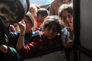 MEDIO ORIENTE-GAZA-BEIT LAHIA-DISTRIBUCION DE ALIMENTOS