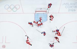 ITALIA-MILAN-JUEGOS OLIMPICOS DE INVIERNO-HOCKEY SOBRE HIELO-MASCULINO-PRELIMINARES-SUIZA VS REPUBLICA CHECA