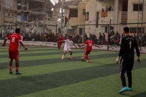 MEDIO ORIENTE-CIUDAD DE GAZA-FUTBOL