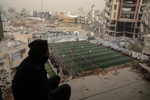 MEDIO ORIENTE-CIUDAD DE GAZA-FUTBOL