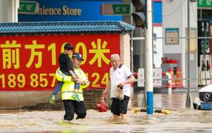 CHINA-GUIZHOU-DUYUN-INUNDACION-SECUELAS