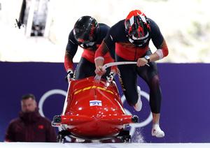 ITALIA-CORTINA D'AMPEZZO-JUEGOS OLIMPICOS DE INVIERNO-BOBSLEIGH DOBLE MASCULINO-SERIE