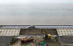 CHINA-TIANJIN-PROYECTO DE DIQUE COSTERO-PRIMERA FASE-FINALIZACION