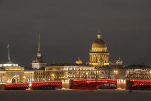 RUSIA-SAN PETERSBURGO-PUENTE DEL PALACIO-AÑO NUEVO CHINO